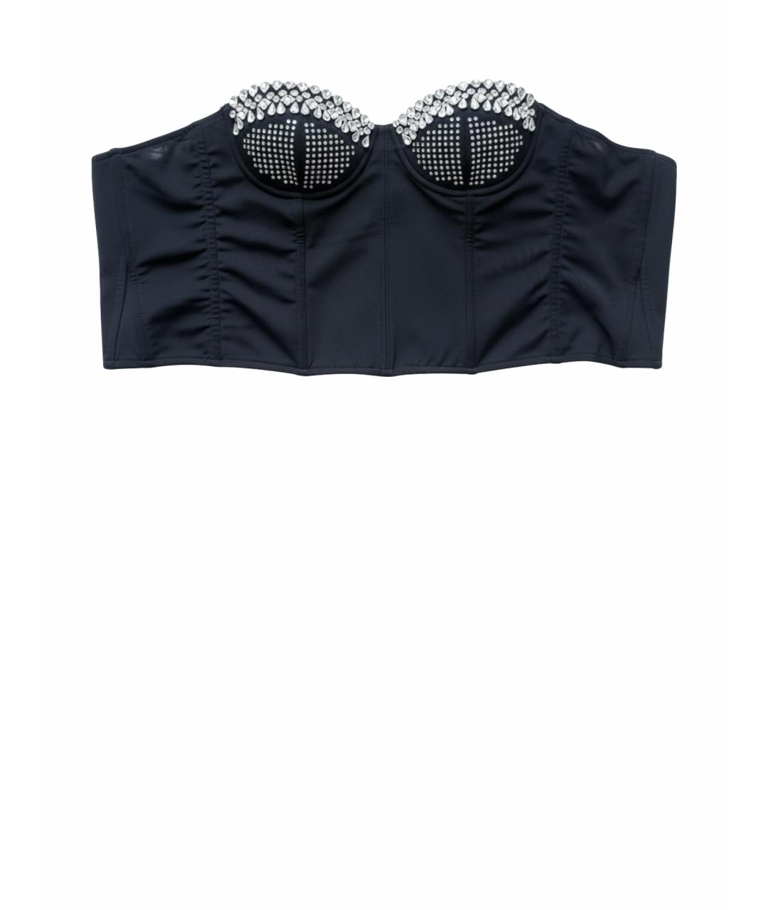 PINKO Черный полиэстеровый корсет, фото 1