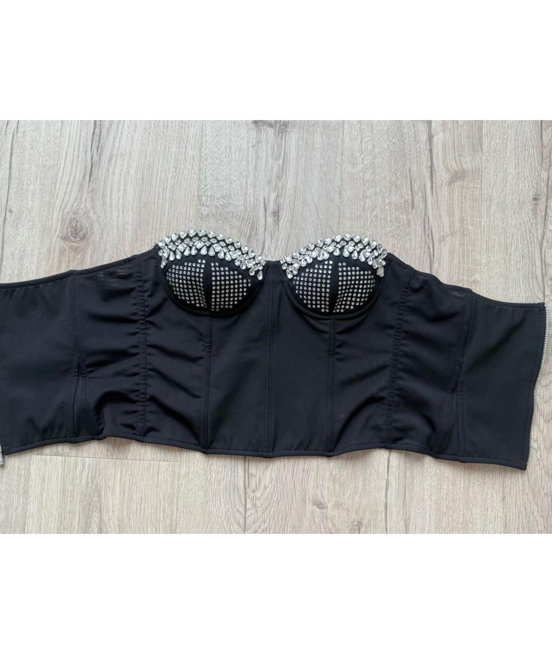 PINKO Черный полиэстеровый корсет, фото 8