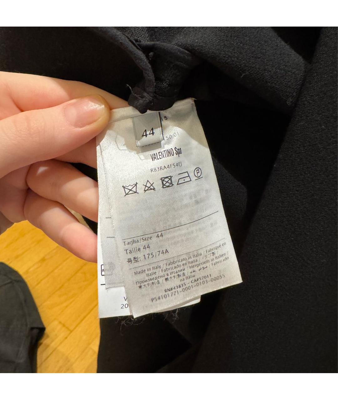 VALENTINO Черная шерстяная юбка миди, фото 5