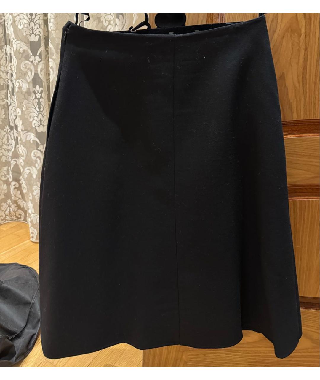 VALENTINO Черная шерстяная юбка миди, фото 2