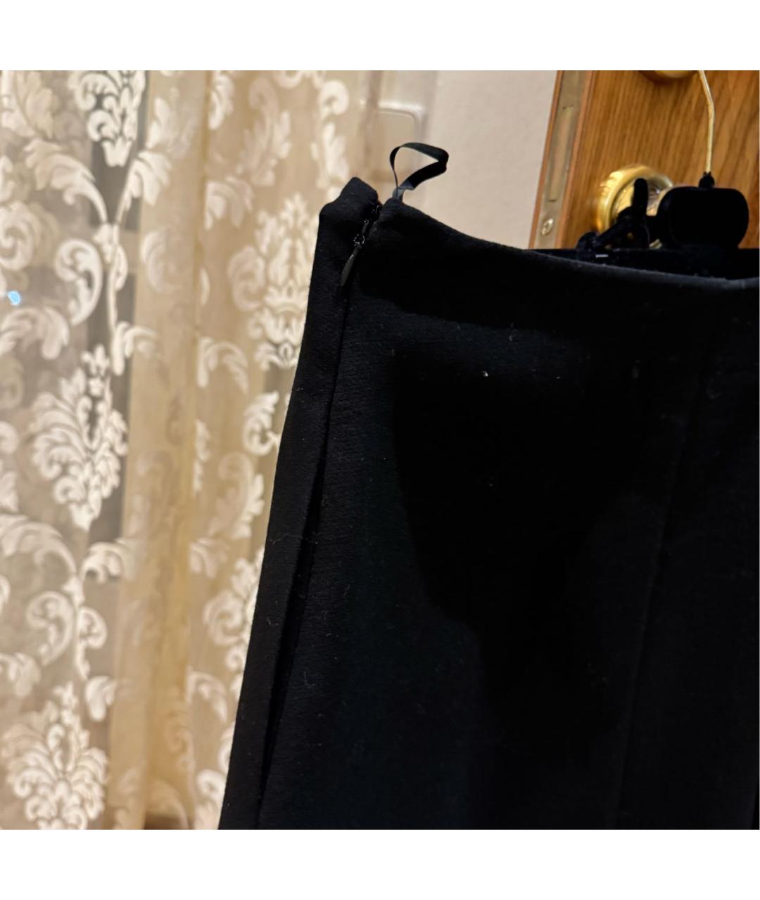 VALENTINO Черная шерстяная юбка миди, фото 4