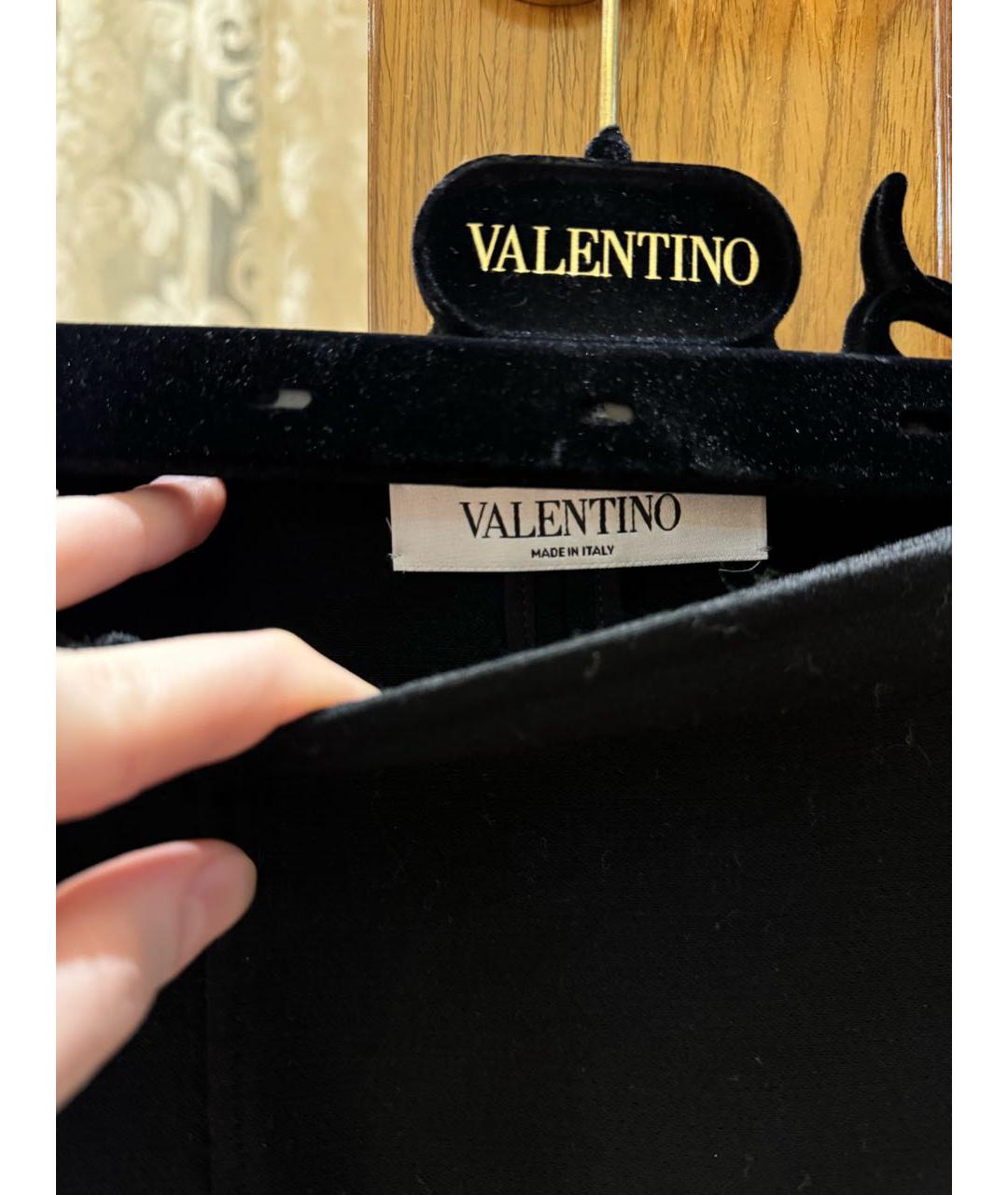 VALENTINO Черная шерстяная юбка миди, фото 7