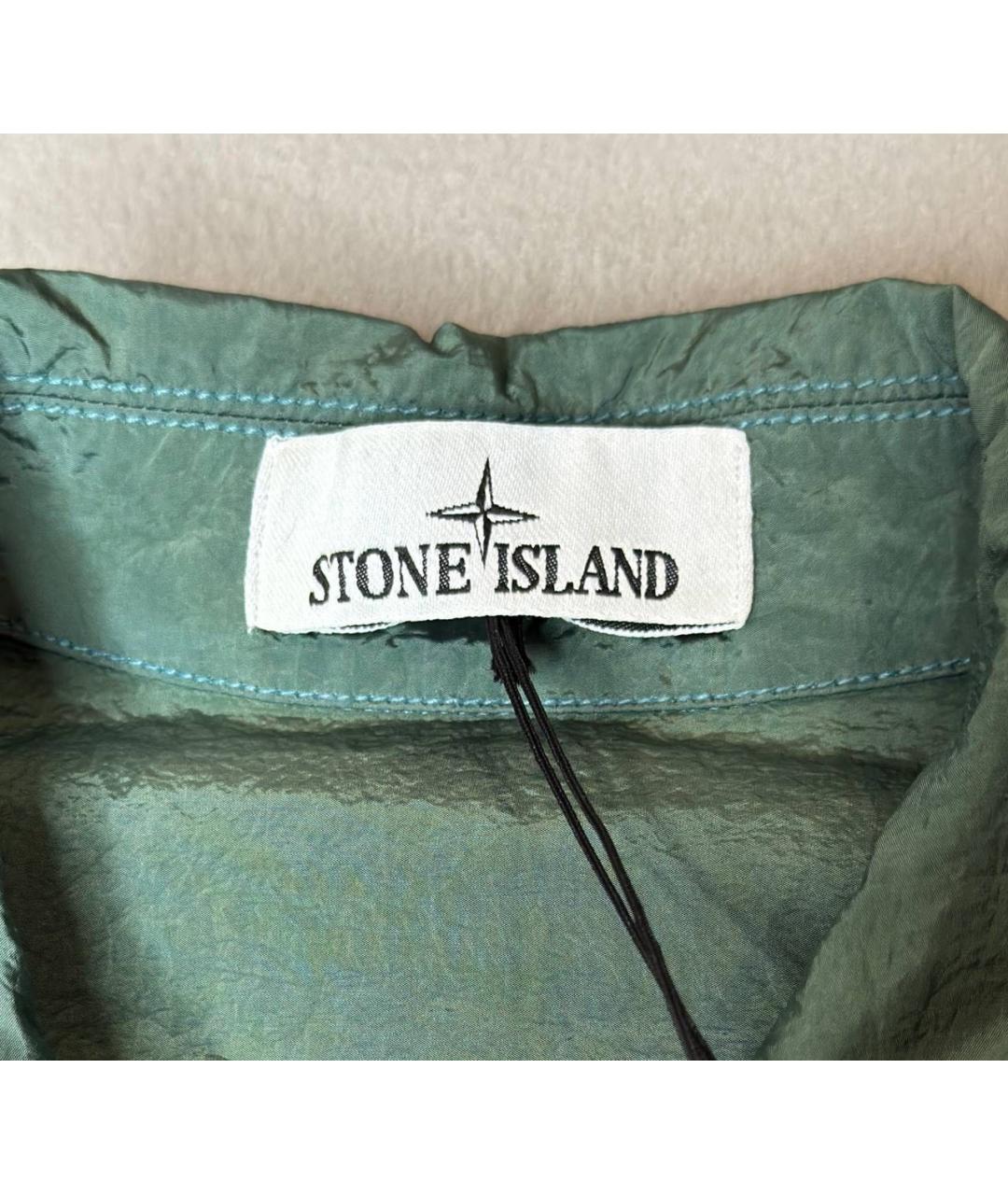 STONE ISLAND Бирюзовая полиамидовая куртка, фото 3