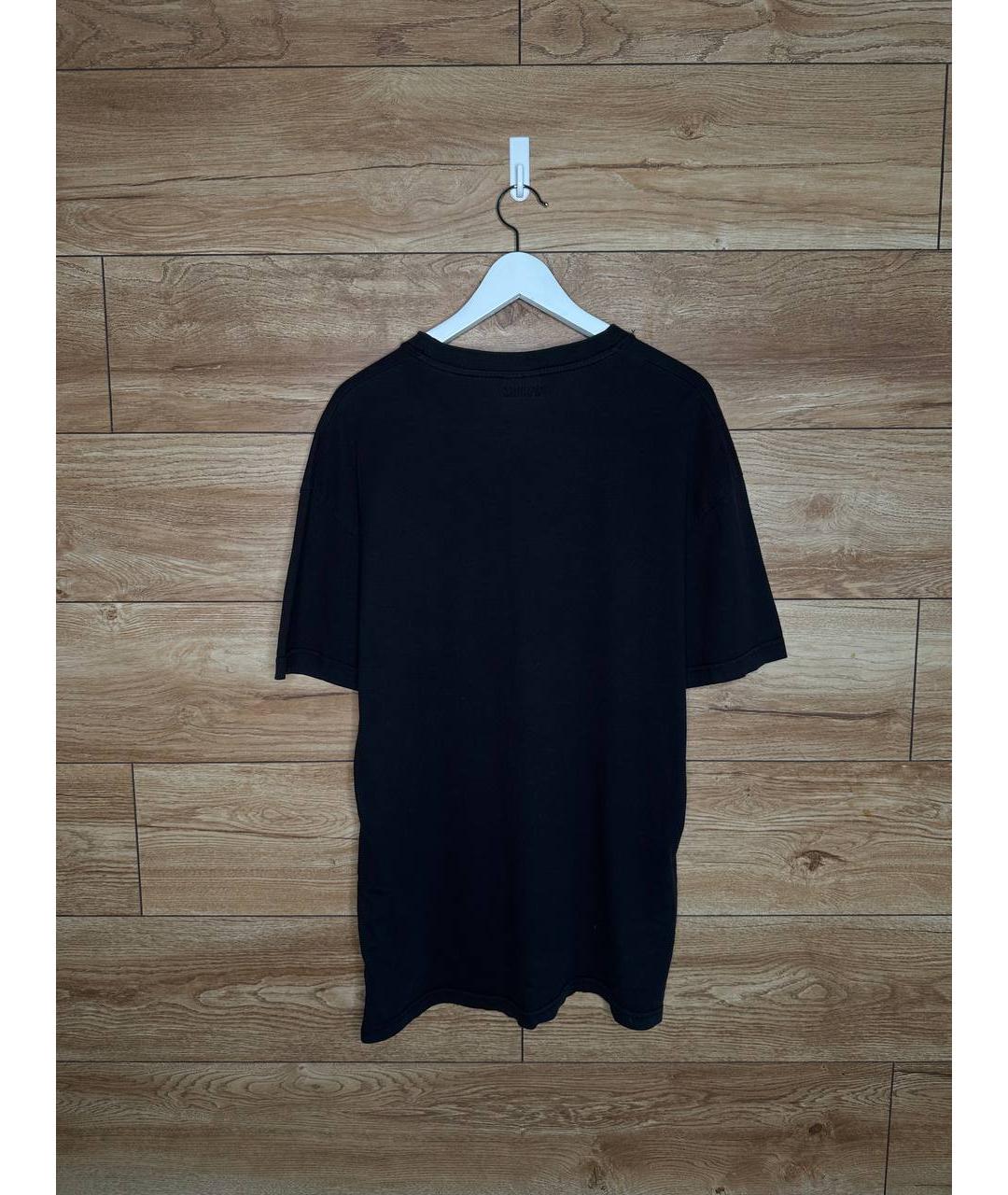 VETEMENTS Черная хлопковая футболка, фото 3