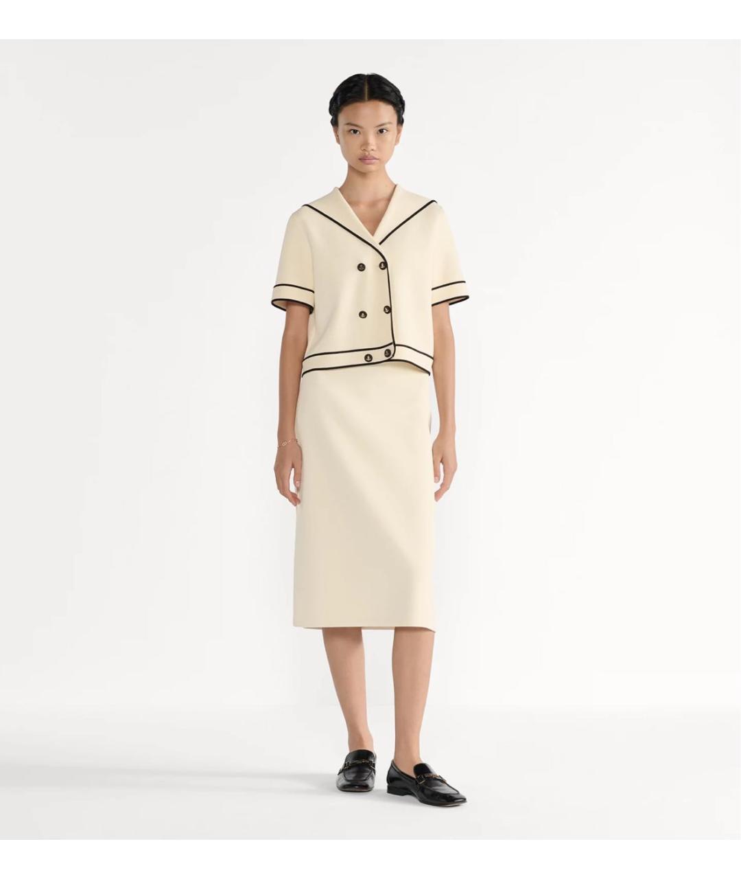 CHRISTIAN DIOR Бежевый вискозный кардиган, фото 2