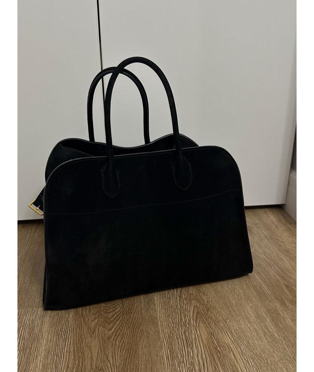 THE ROW Черная замшевая сумка тоут, фото 2