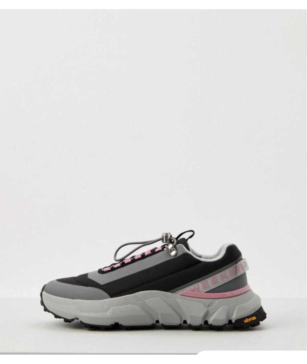 WEEKEND MAX MARA Серые текстильные кроссовки, фото 4