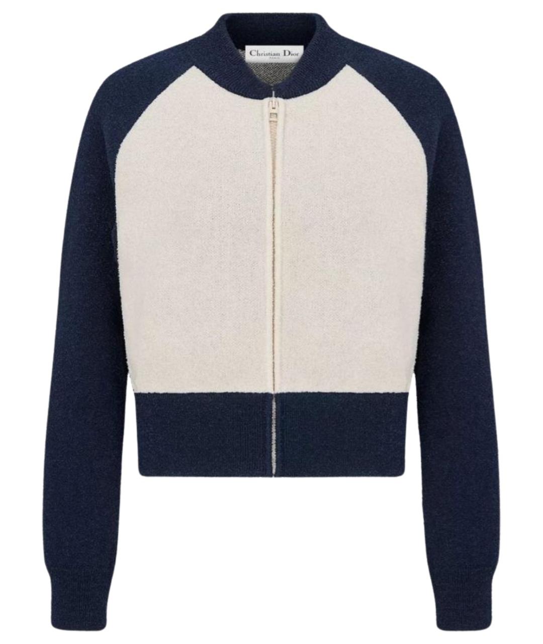 CHRISTIAN DIOR Темно-синий шерстяной кардиган, фото 1