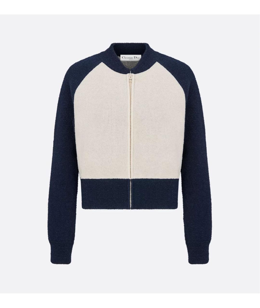 CHRISTIAN DIOR Темно-синий шерстяной кардиган, фото 8