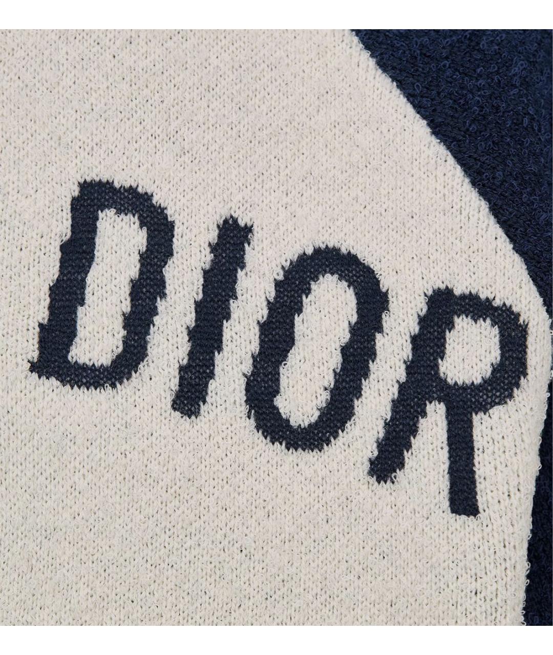 CHRISTIAN DIOR Темно-синий шерстяной кардиган, фото 7