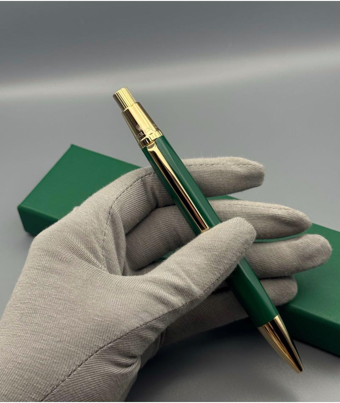 ROLEX Зеленая металлическая шариковая ручка, фото 6