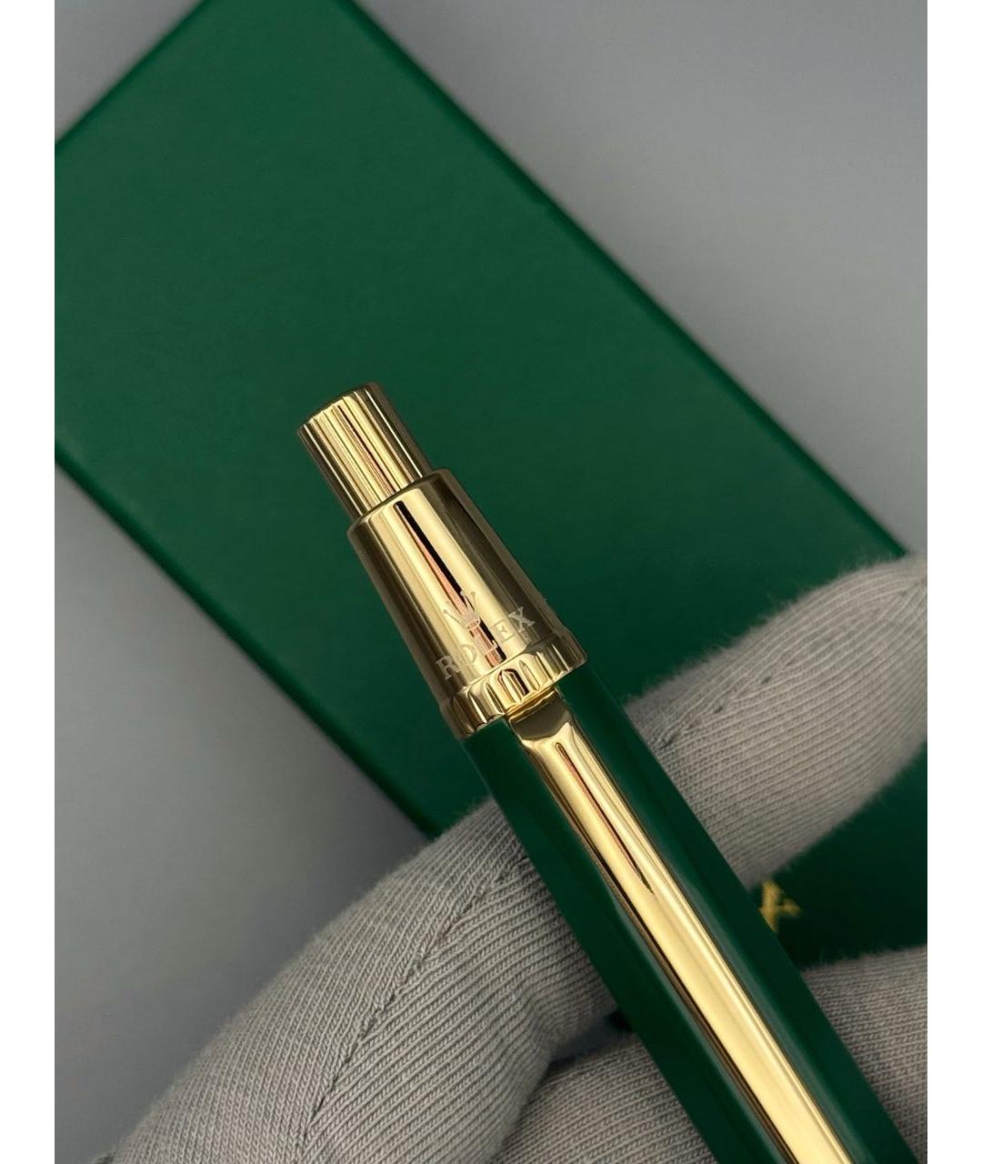 ROLEX Зеленая металлическая шариковая ручка, фото 4