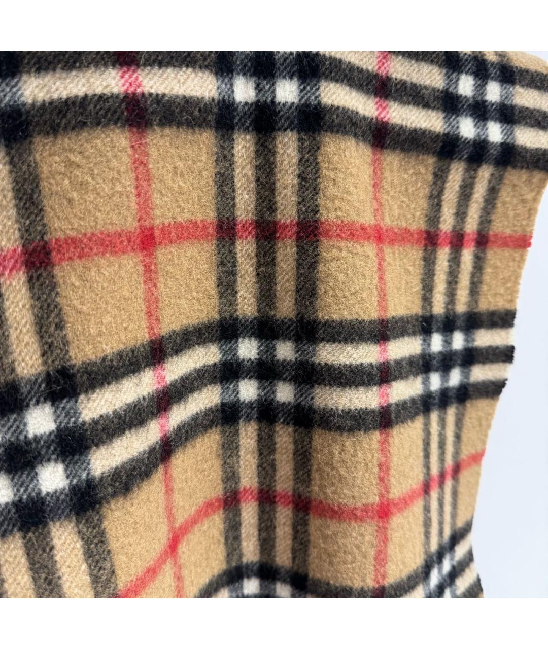 BURBERRY Бежевый шерстяной шарф, фото 3