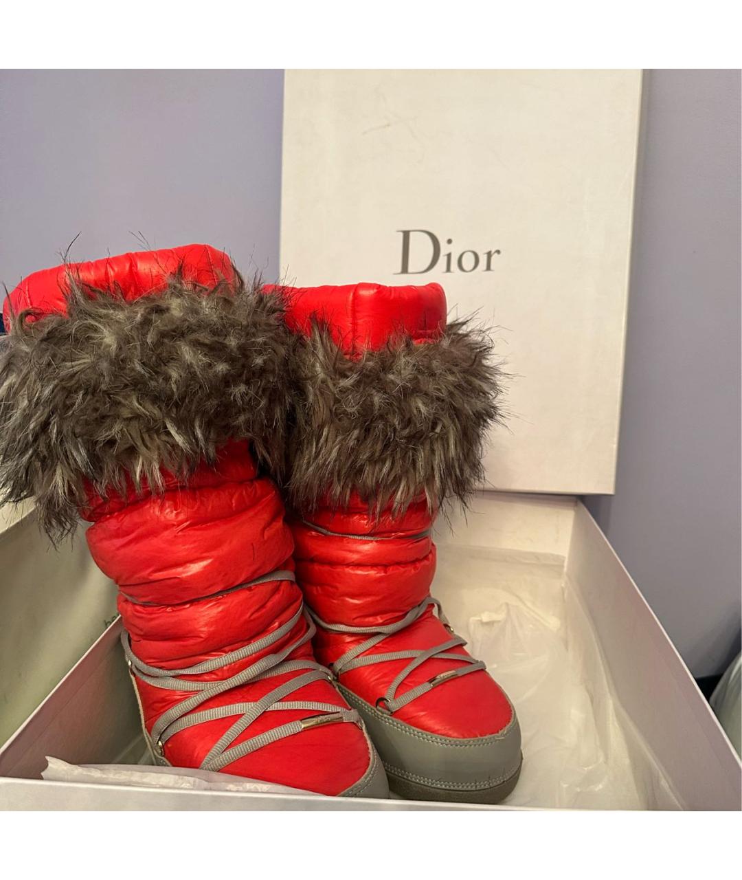 CHRISTIAN DIOR Красные сапоги, фото 4