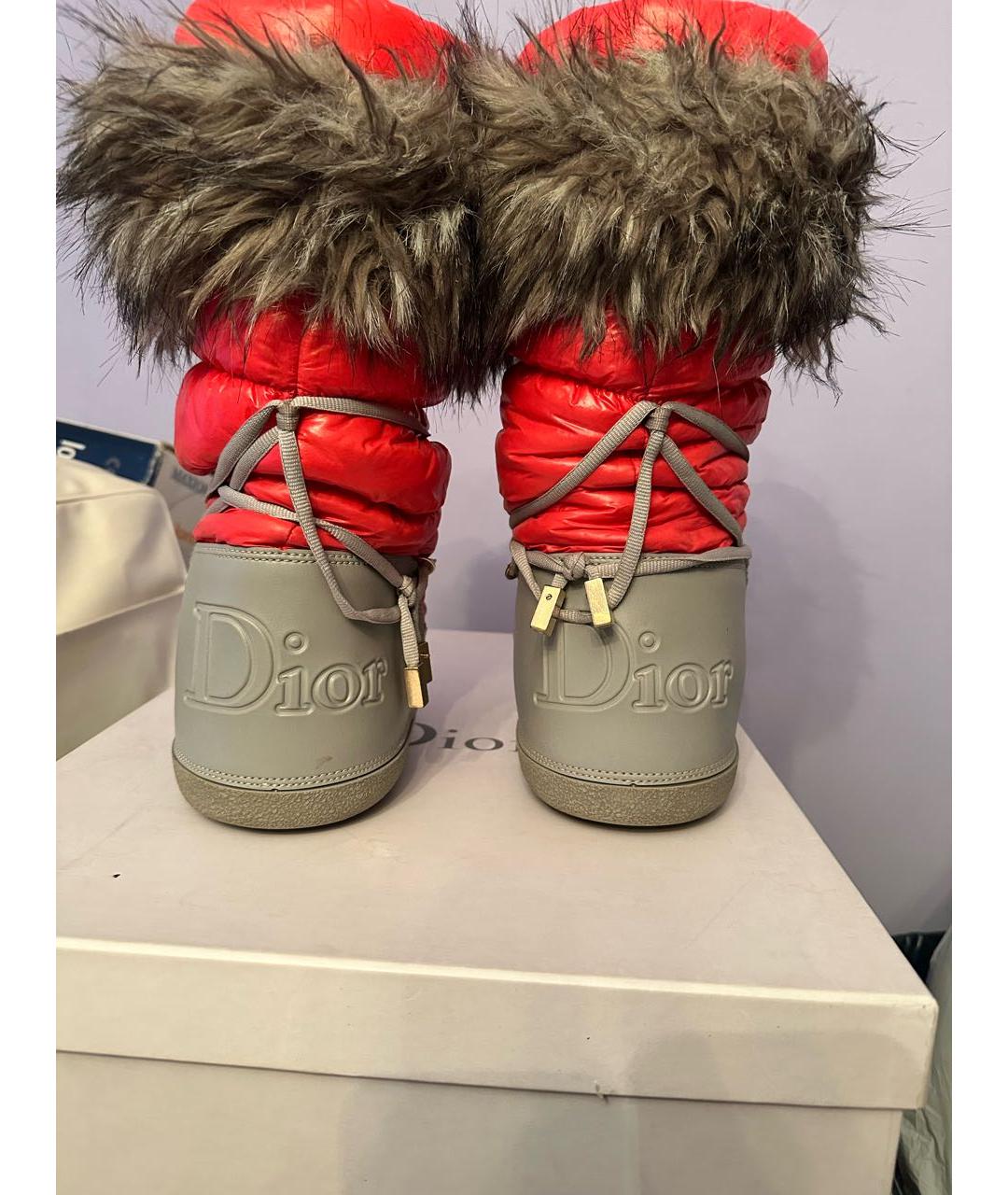 CHRISTIAN DIOR Красные сапоги, фото 3