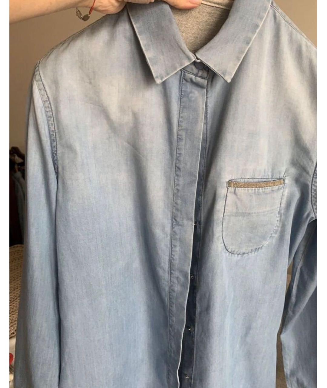 FABIANA FILIPPI Голубая кашемировая рубашка, фото 5