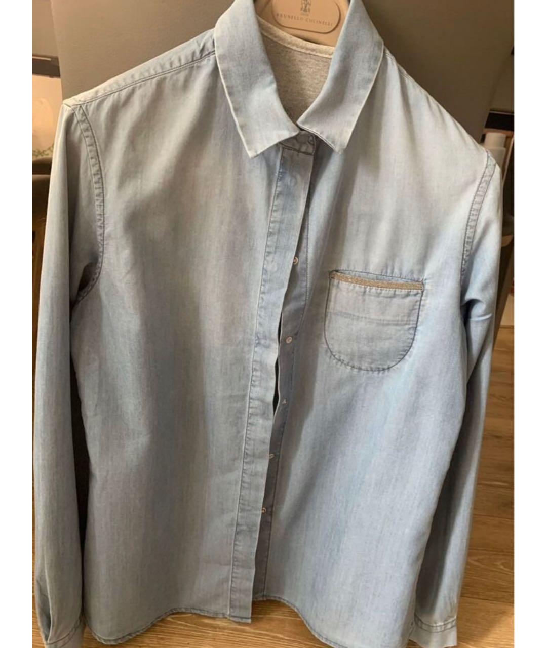 FABIANA FILIPPI Голубая кашемировая рубашка, фото 6