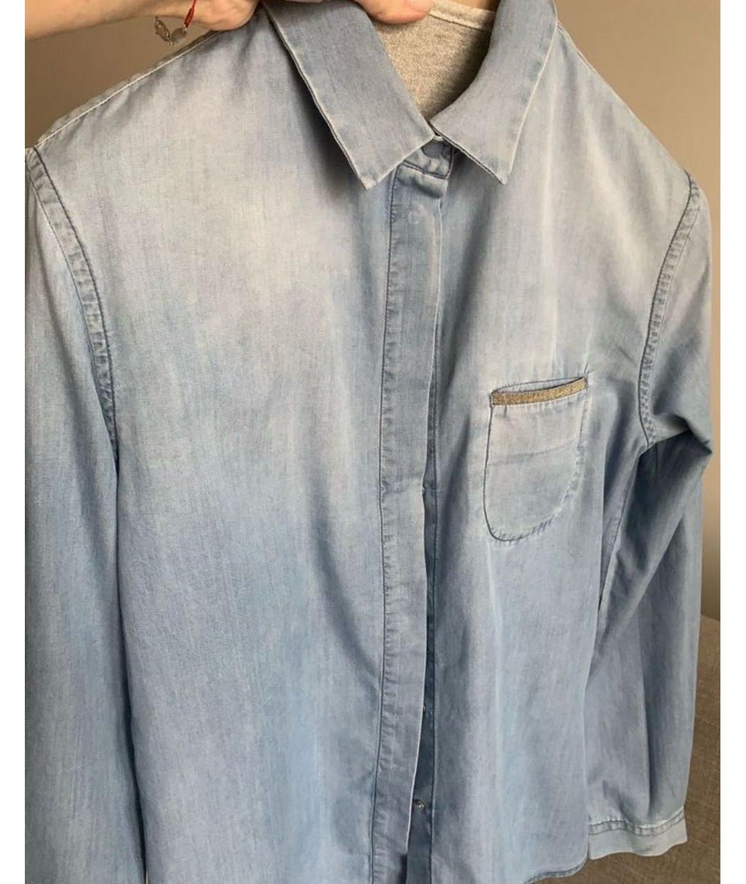 FABIANA FILIPPI Голубая кашемировая рубашка, фото 3