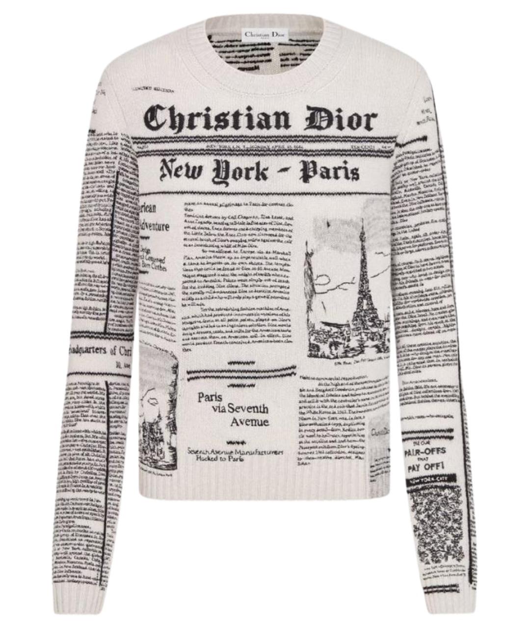 CHRISTIAN DIOR Белый кашемировый джемпер / свитер, фото 1