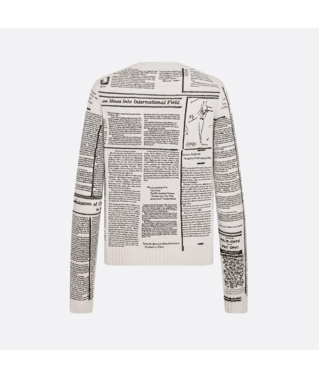 CHRISTIAN DIOR Белый кашемировый джемпер / свитер, фото 2