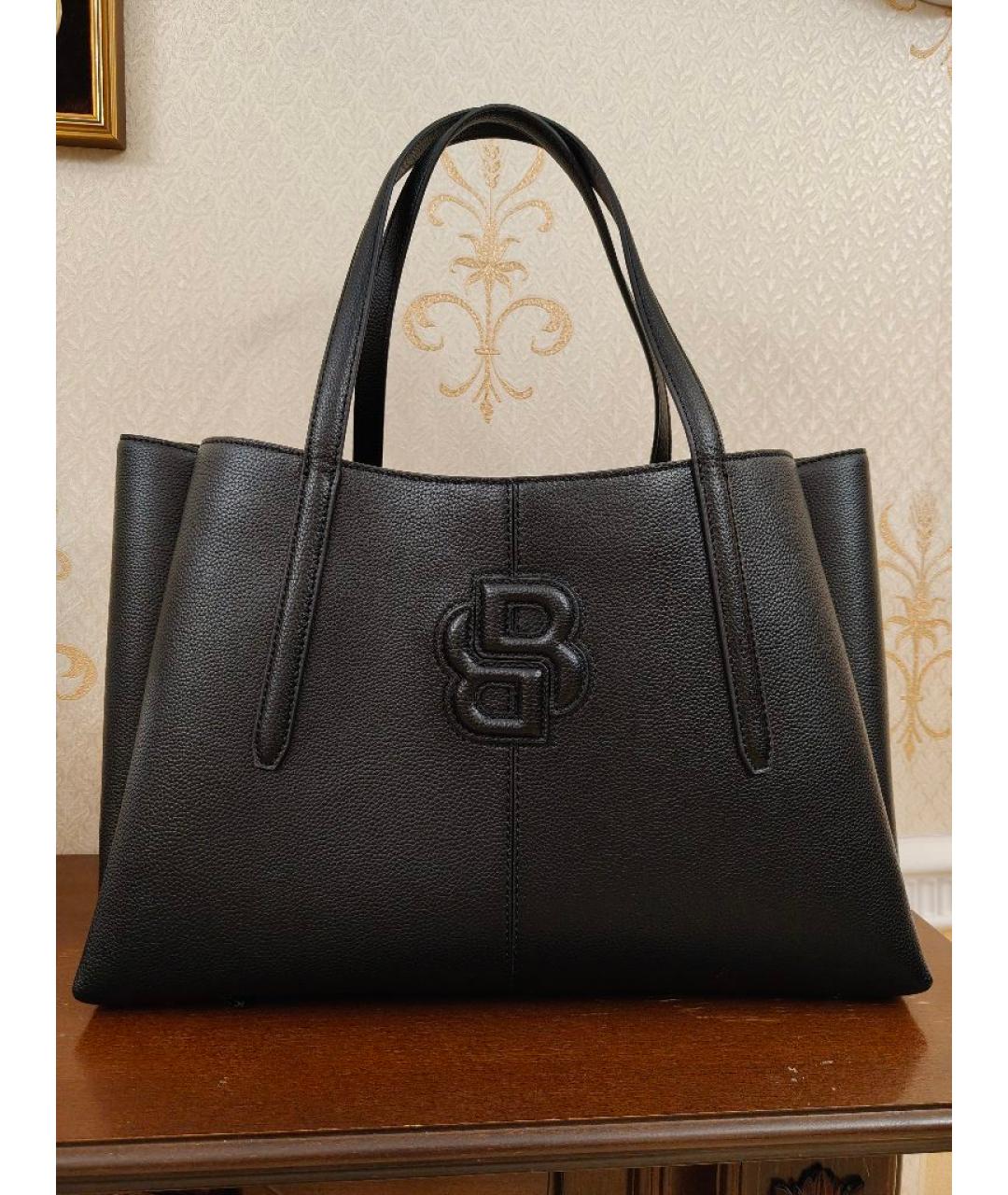 HUGO BOSS Черная сумка тоут из искусственной кожи, фото 4