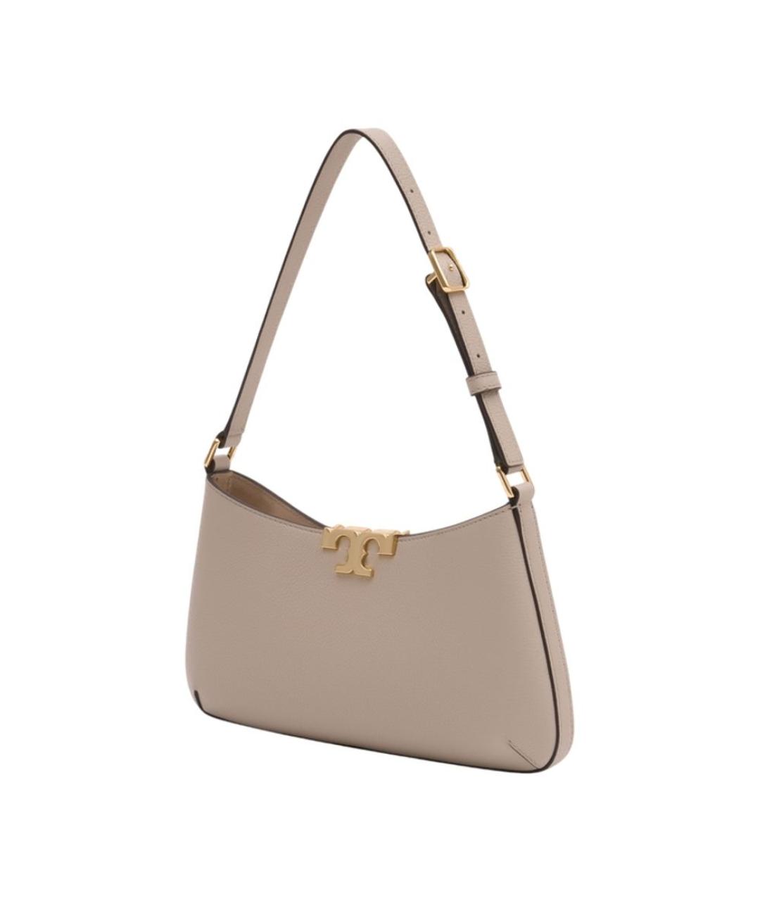 TORY BURCH Бежевая кожаная сумка через плечо, фото 2