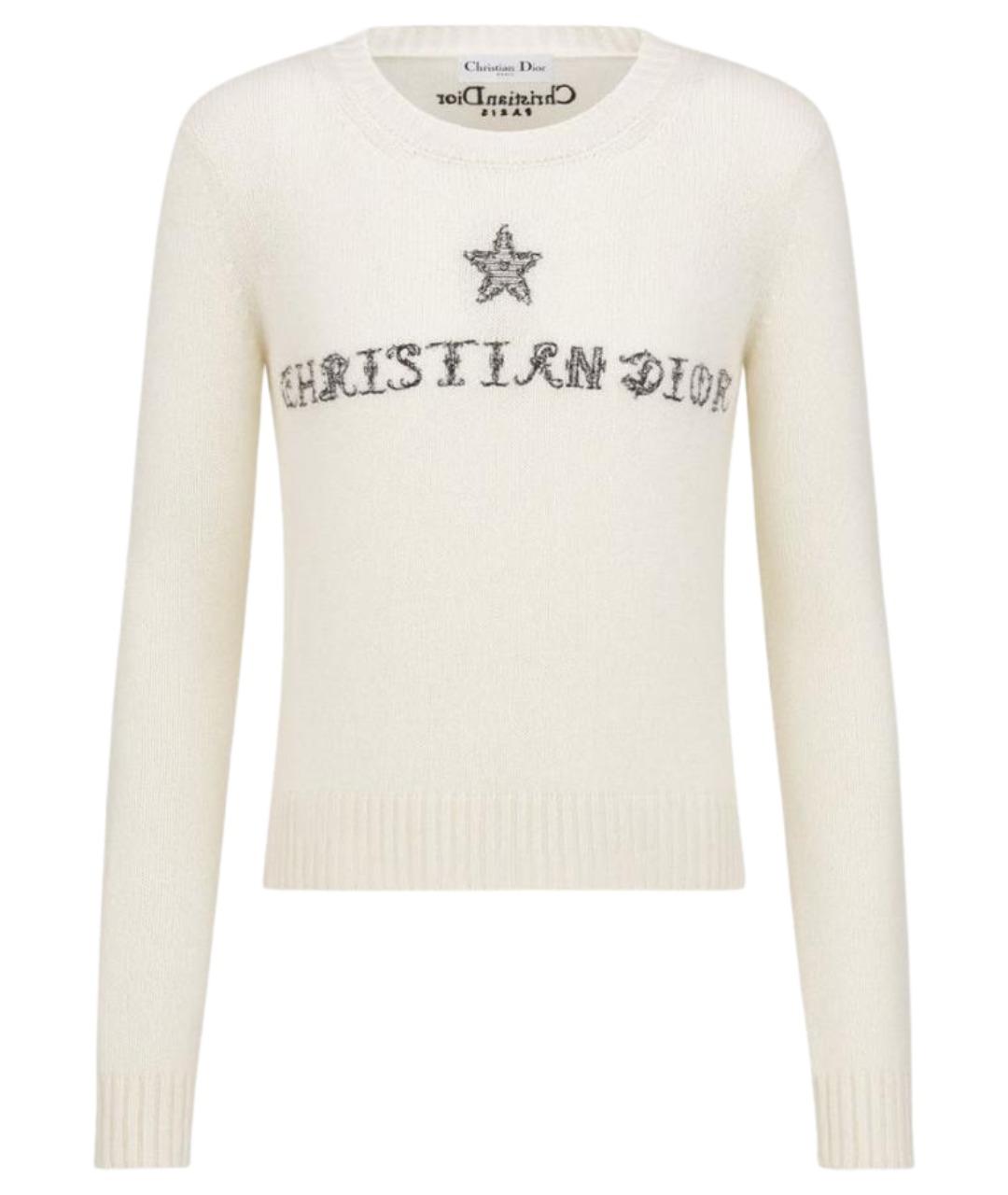 CHRISTIAN DIOR Белый кашемировый джемпер / свитер, фото 1