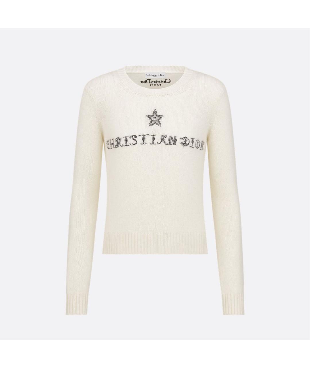 CHRISTIAN DIOR Белый кашемировый джемпер / свитер, фото 5