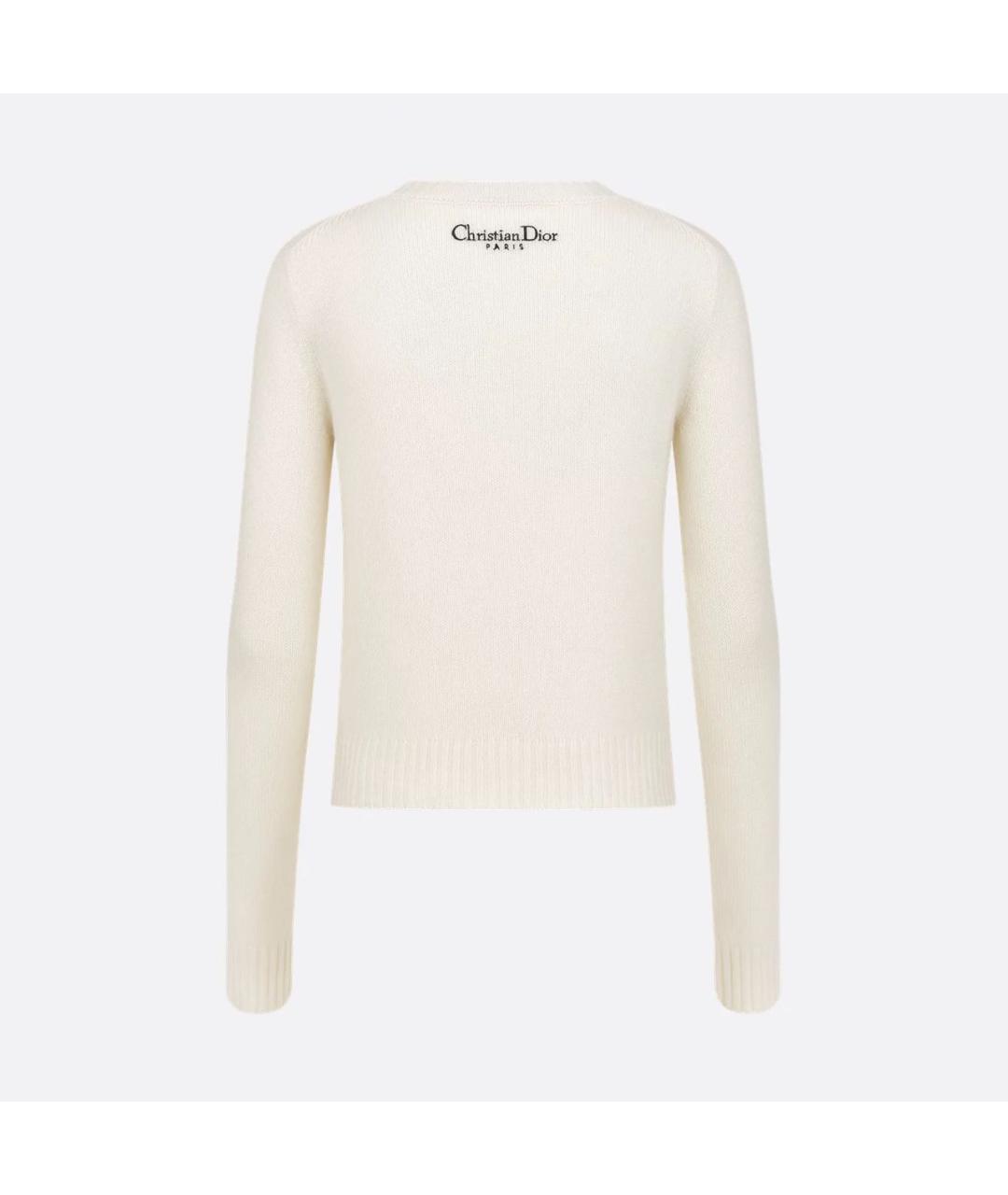 CHRISTIAN DIOR Белый кашемировый джемпер / свитер, фото 4