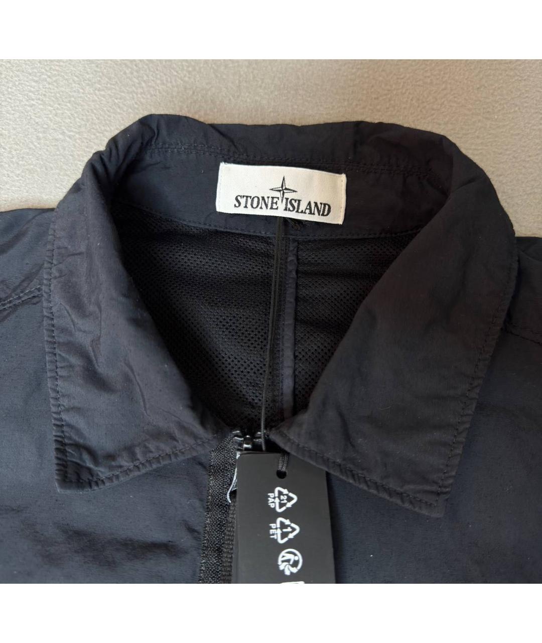 STONE ISLAND Черная полиамидовая куртка, фото 5