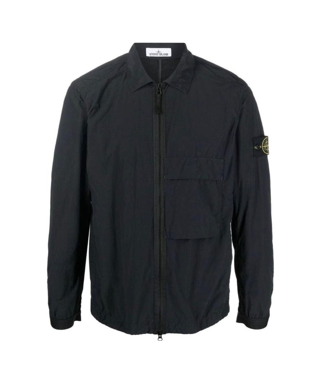 STONE ISLAND Черная полиамидовая куртка, фото 1