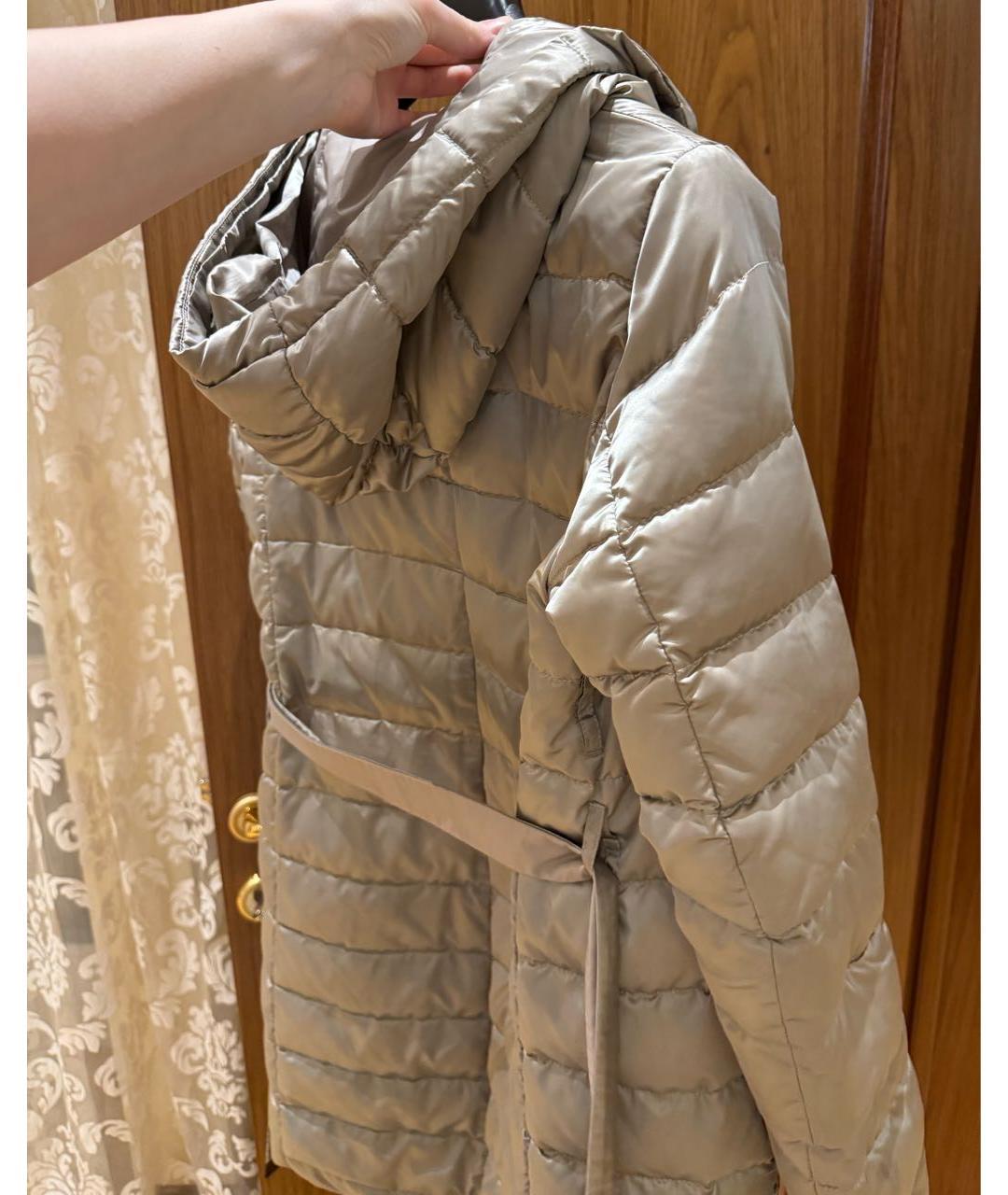 MAX MARA Бежевая полиэстеровая куртка, фото 3