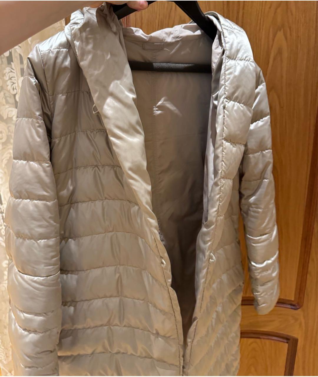 MAX MARA Бежевая полиэстеровая куртка, фото 4