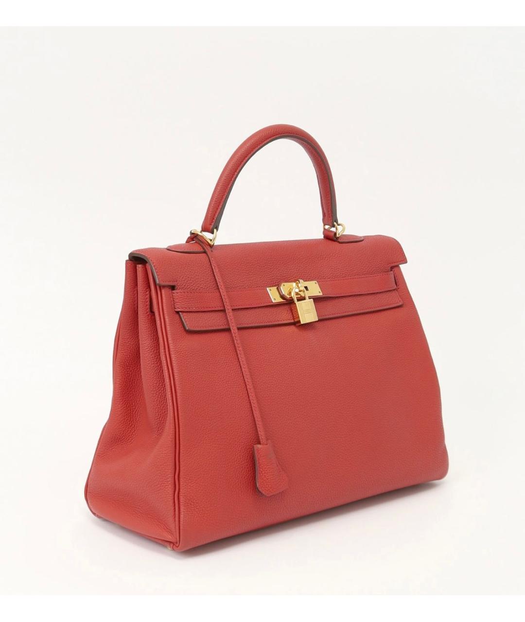 HERMES Красная кожаная сумка через плечо, фото 2