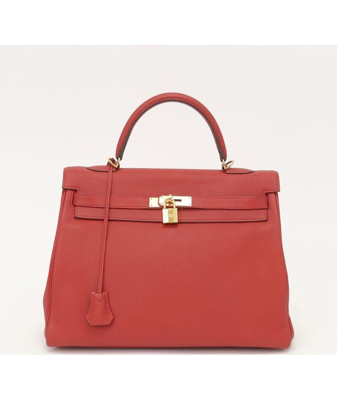 HERMES Красная кожаная сумка через плечо, фото 2