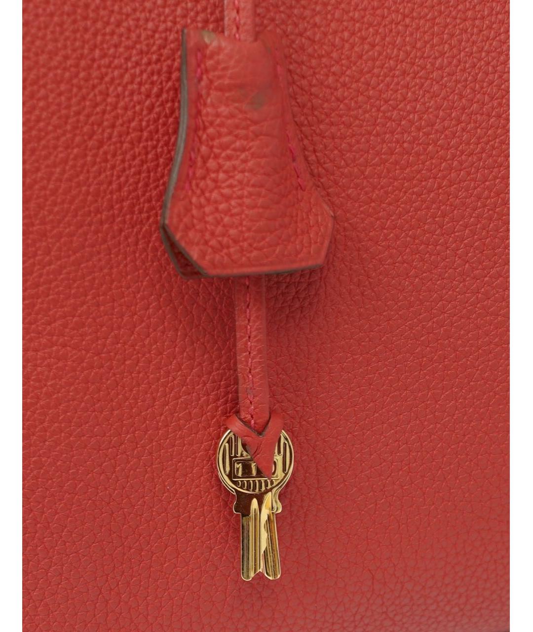 HERMES Красная кожаная сумка через плечо, фото 7
