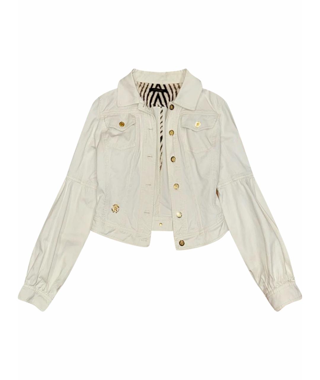 ROBERTO CAVALLI Белый деним жакет/пиджак, фото 1