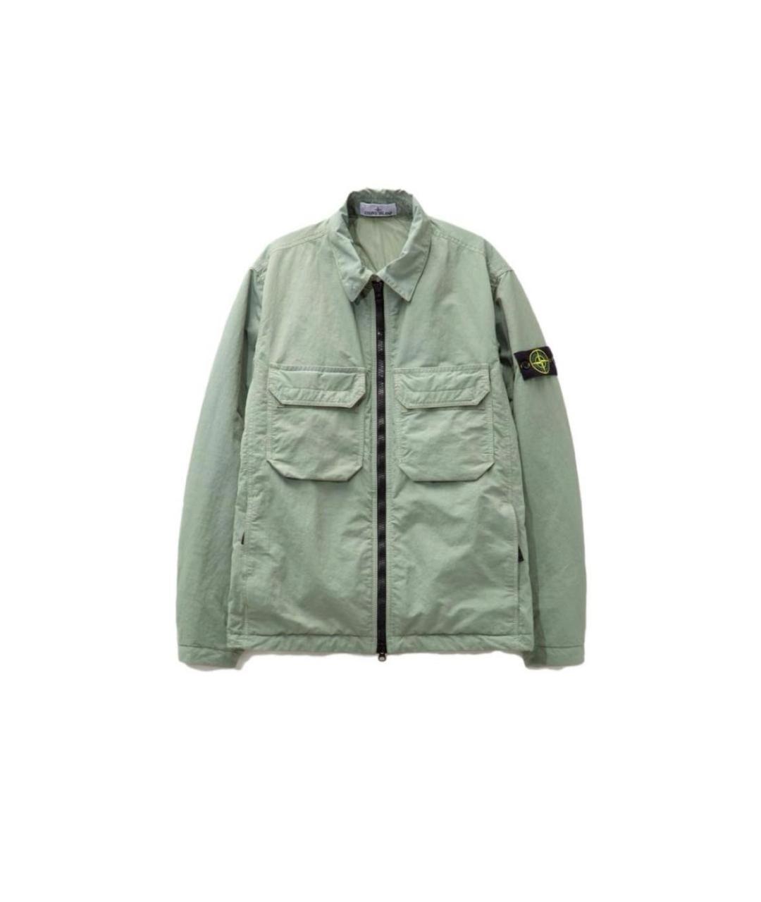 STONE ISLAND Зеленая полиамидовая куртка, фото 7