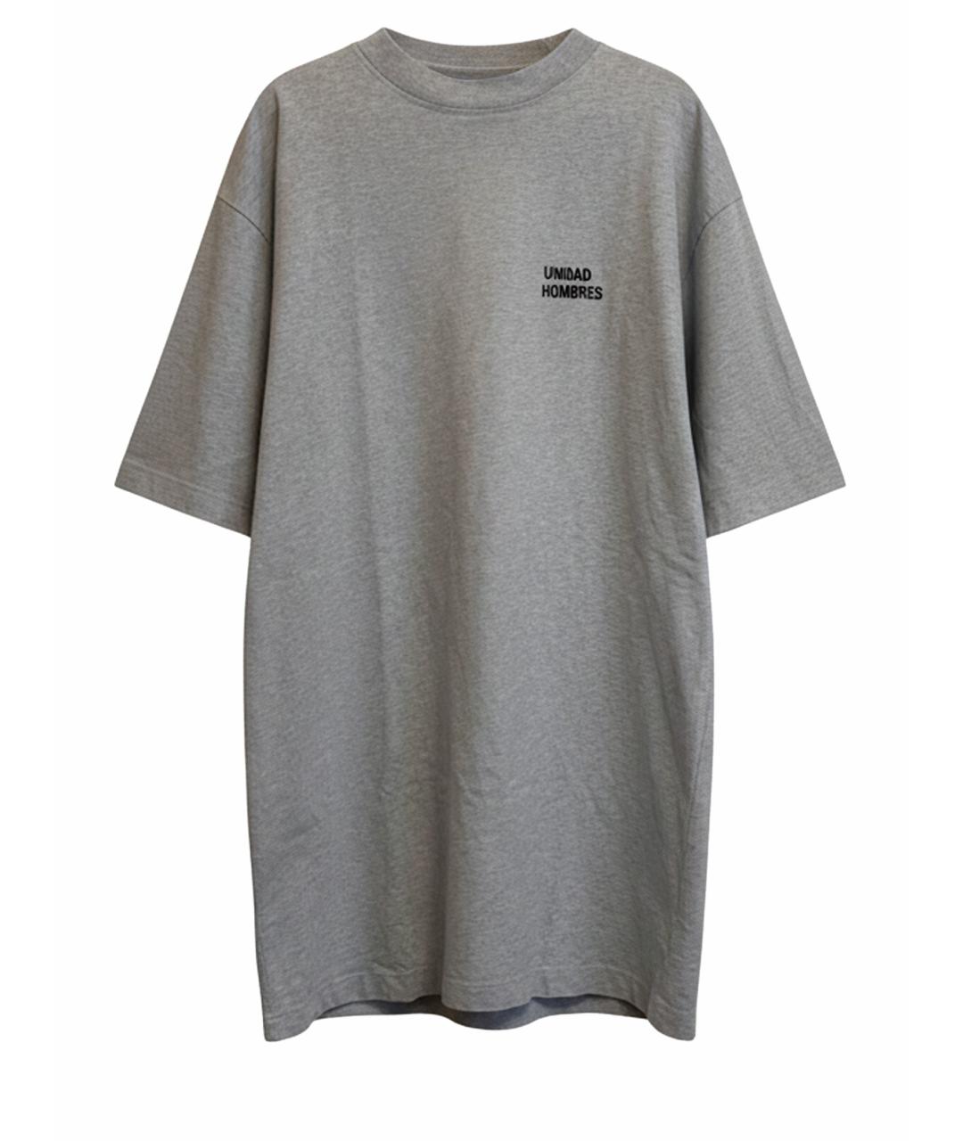 VETEMENTS Серая хлопковая футболка, фото 1