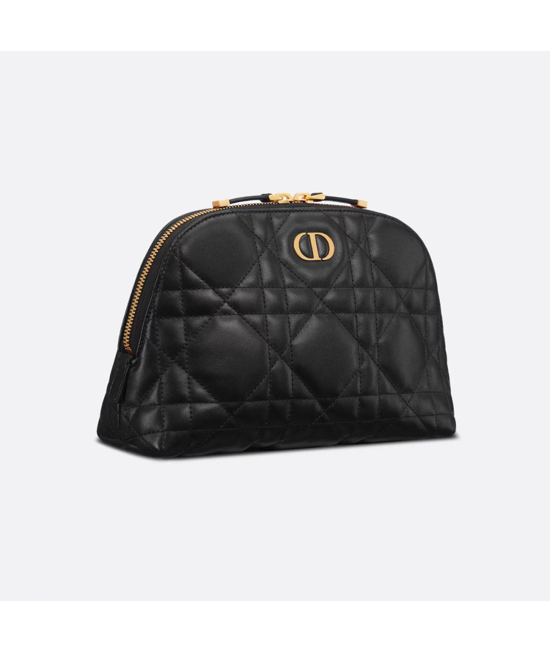 CHRISTIAN DIOR Черная кожаная косметичка, фото 2