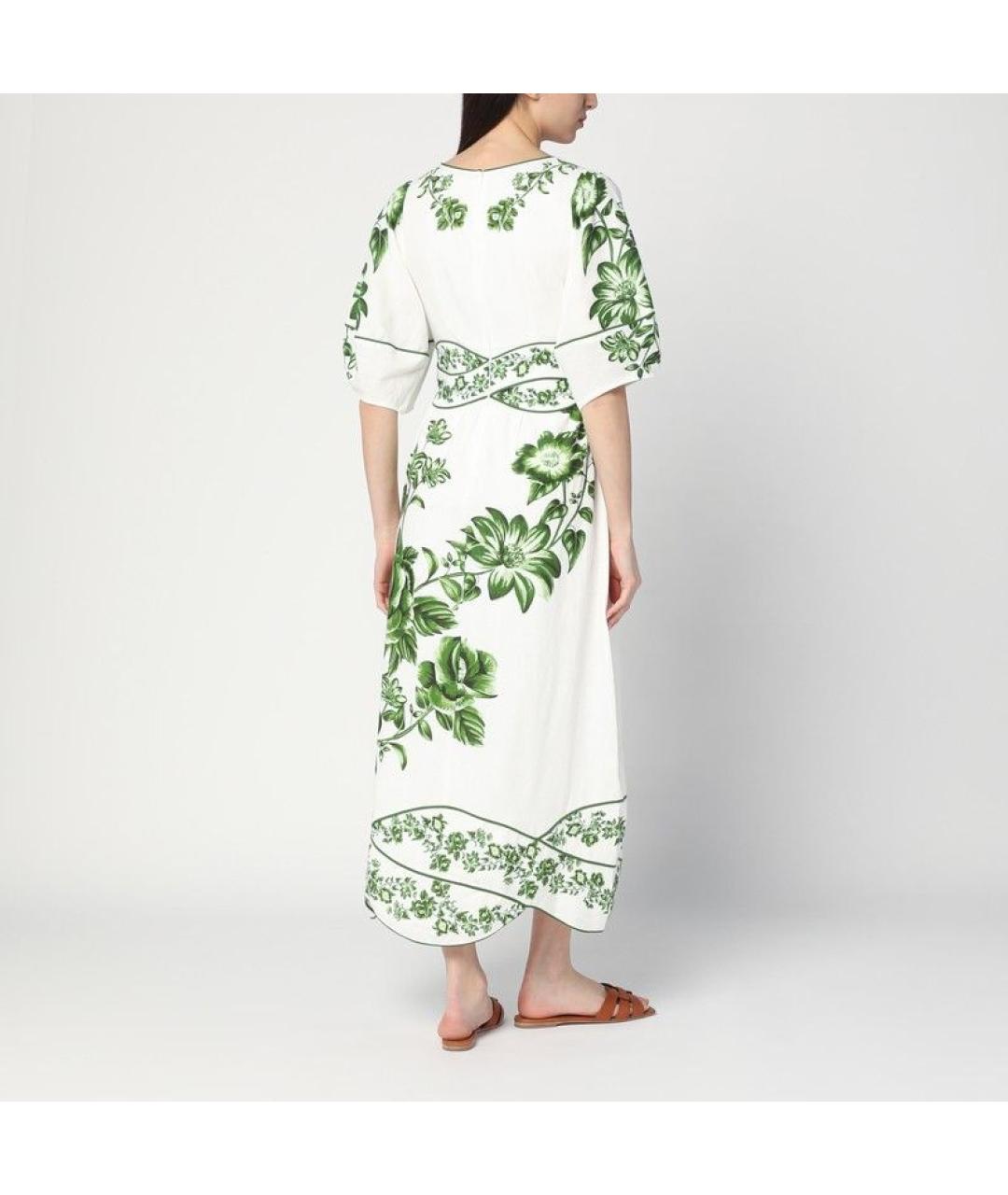 FARM RIO Белое льняное платье, фото 3