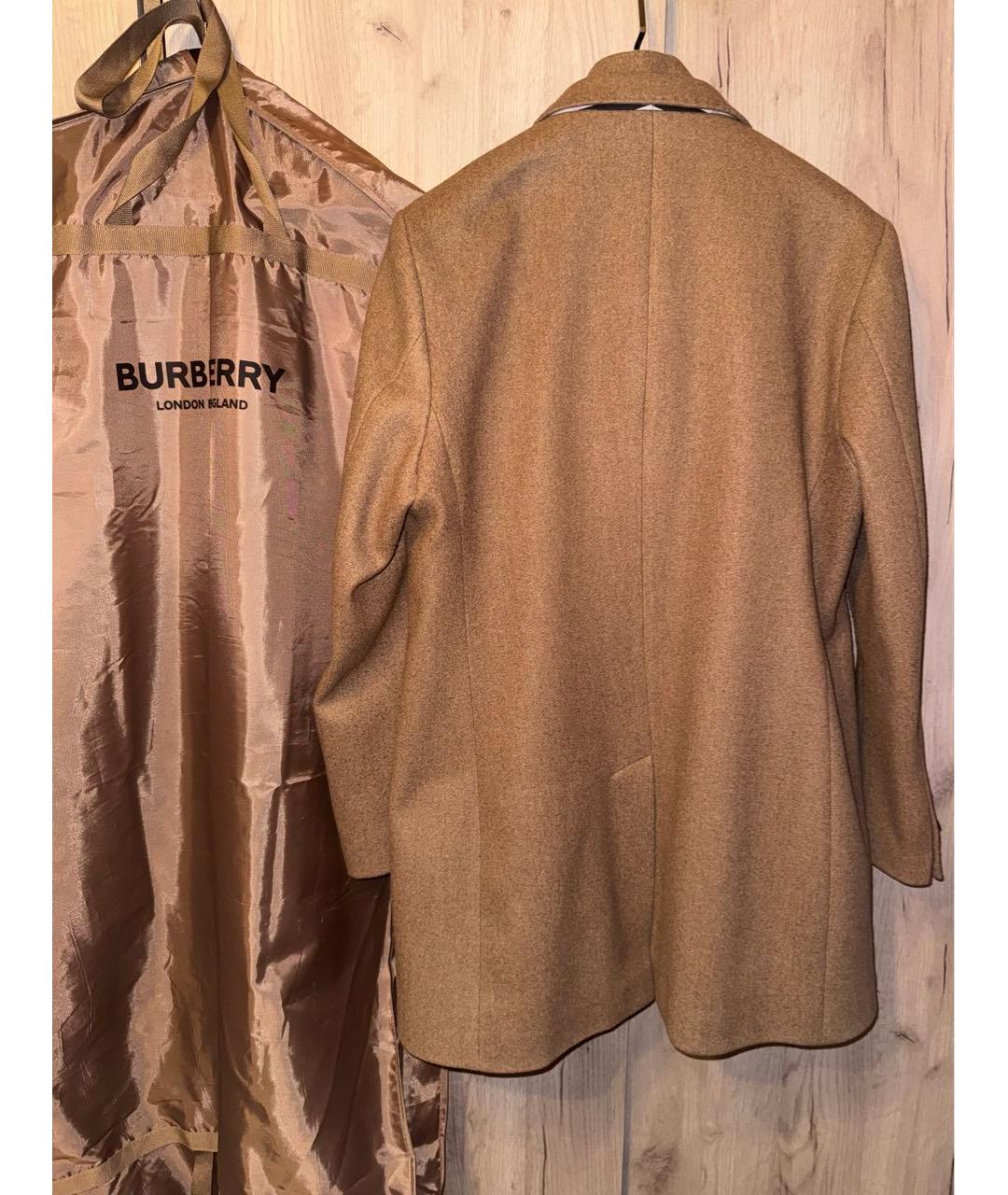 BURBERRY Бежевое шерстяное пальто, фото 2