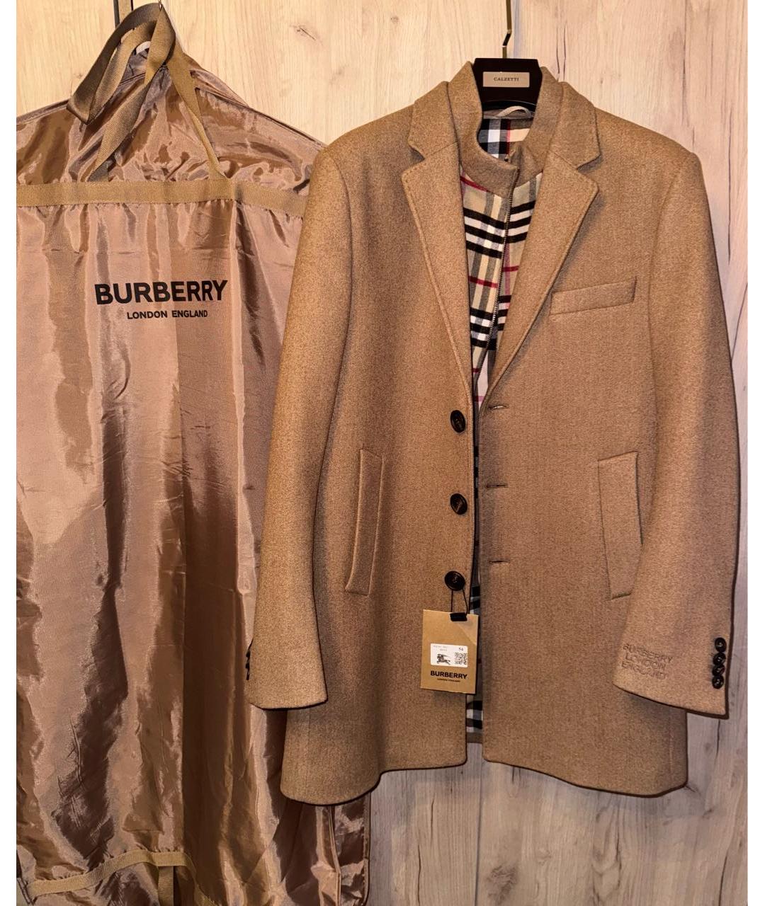 BURBERRY Бежевое шерстяное пальто, фото 9