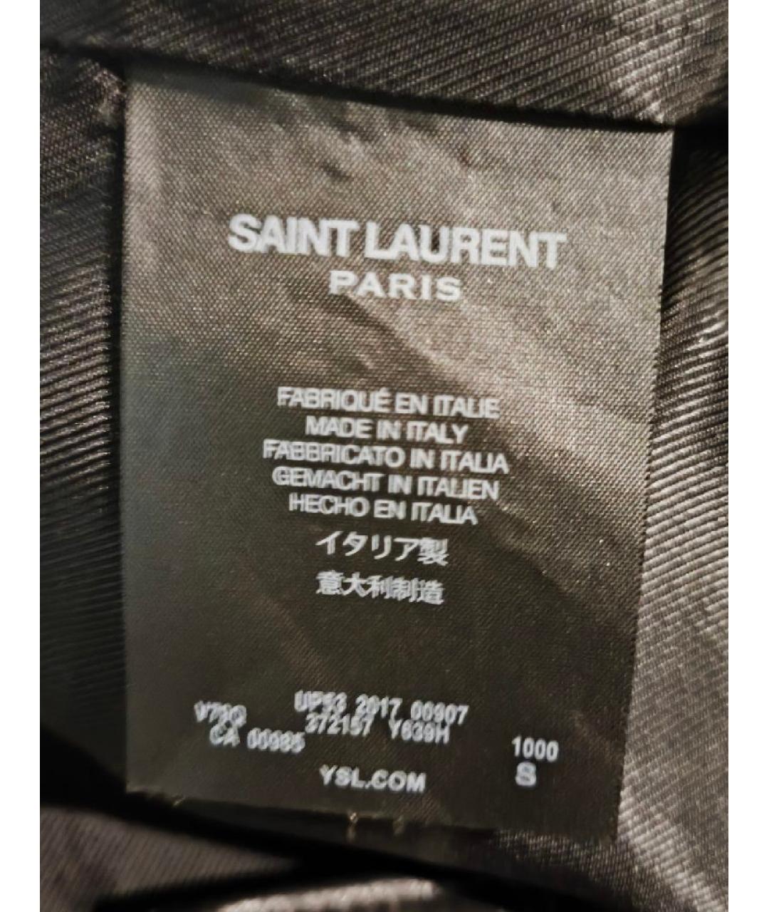 SAINT LAURENT Черные кожаные шорты, фото 4