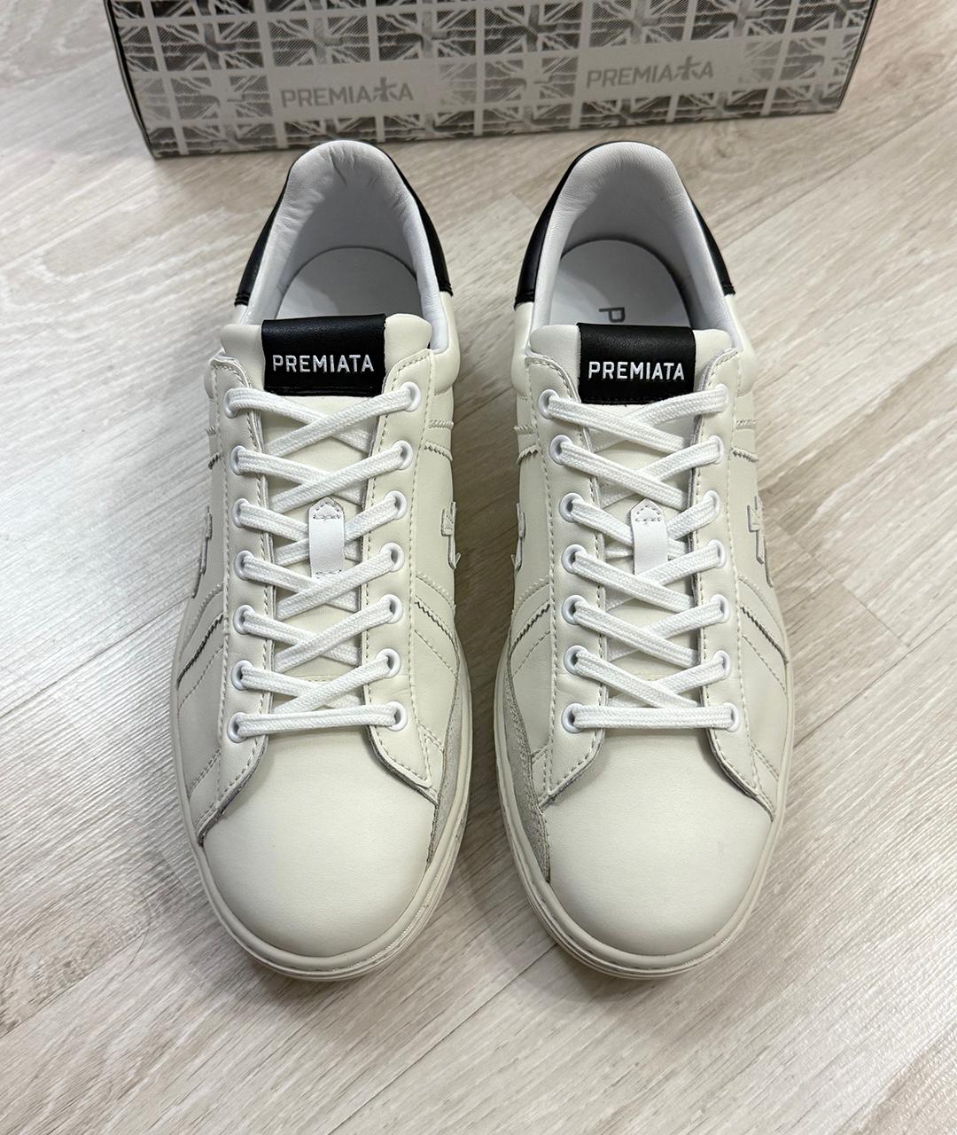 PREMIATA Белые кожаные низкие кроссовки / кеды, фото 3