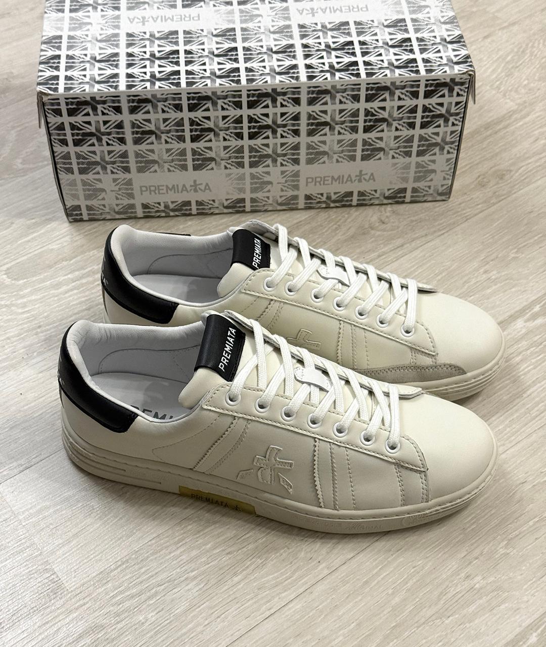PREMIATA Белые кожаные низкие кроссовки / кеды, фото 7