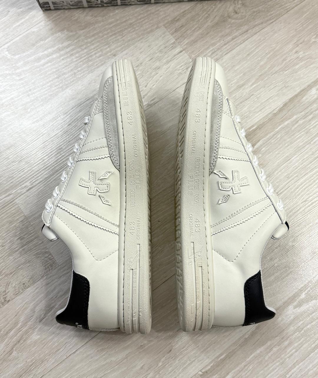 PREMIATA Белые кожаные низкие кроссовки / кеды, фото 5