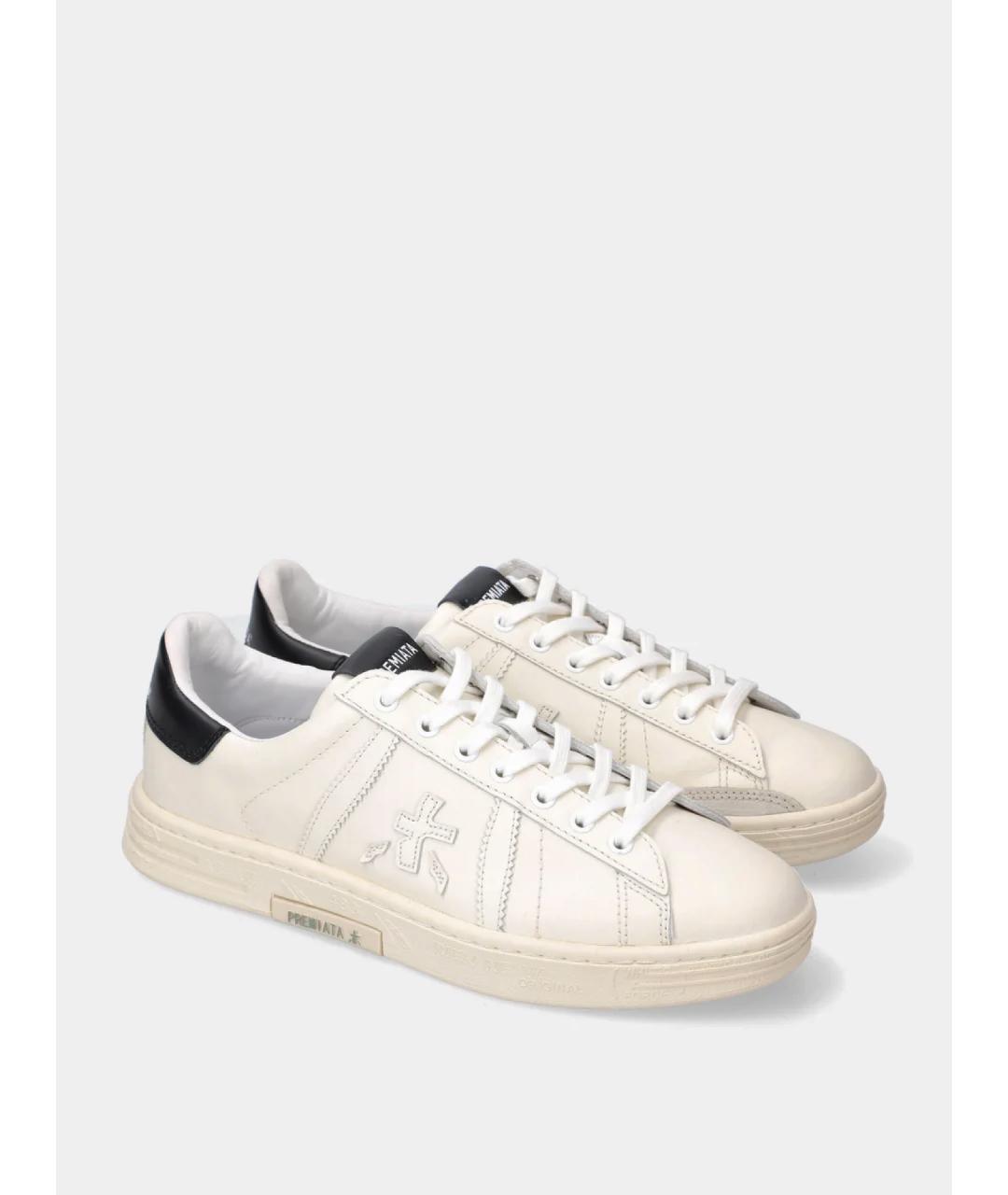 PREMIATA Белые кожаные низкие кроссовки / кеды, фото 9