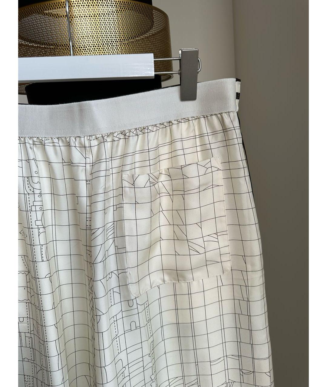 HERMES Белый шелковый костюм с брюками, фото 6