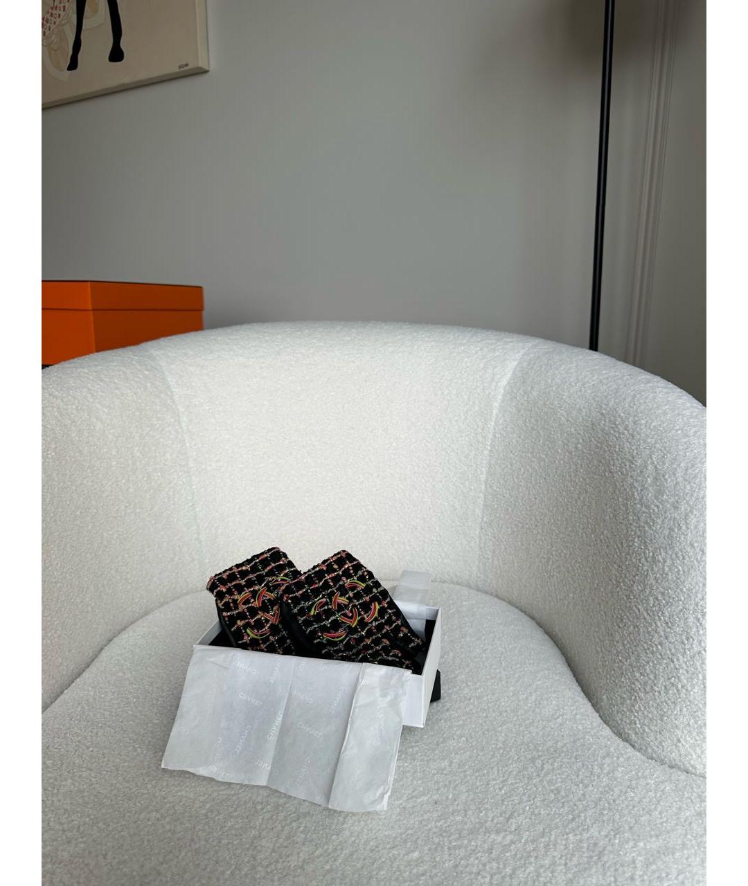 CHANEL Черные кожаные митенки, фото 4